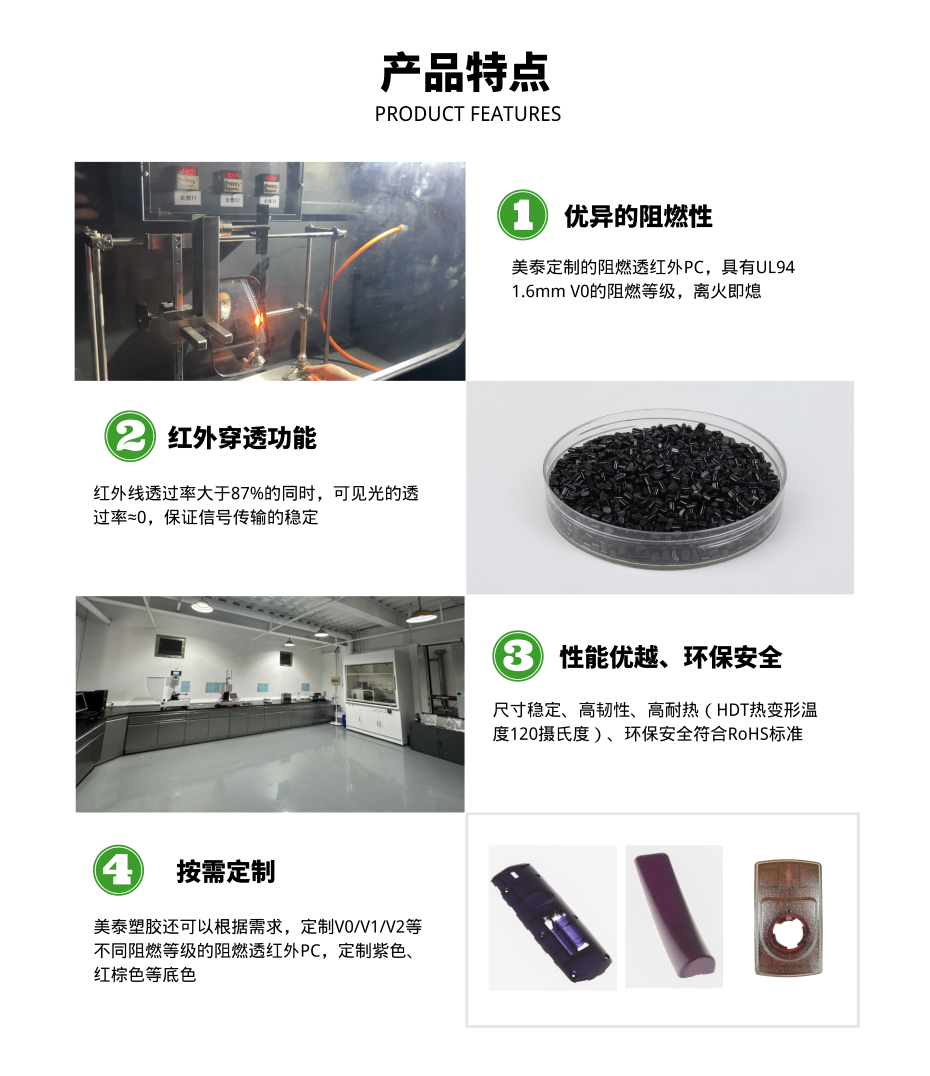 阻燃透紅外PC
